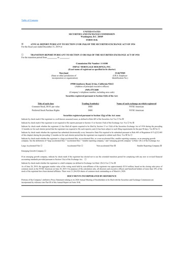 Thumbnail Impac Mortgage Holdings 10-K Annual Report 2019