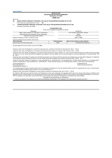 Thumbnail FS Bancorp 10-K Annual Report 2019