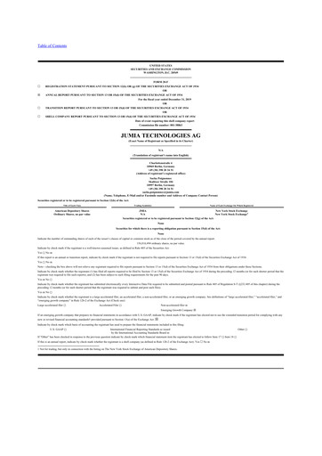 Thumbnail Jumia 20-F Annual Report 2019