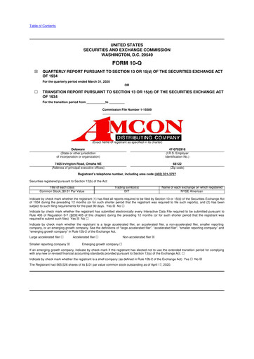 Vorschaubild AMCON Distributing Company 10-Q Quartalsbericht 2020 