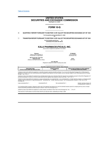 Thumbnail KALA BIO 10-Q Quarterly Report FY2020 