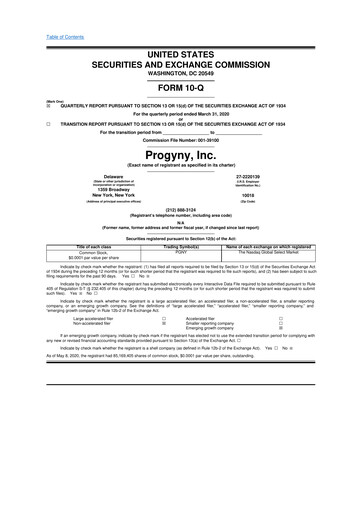 Thumbnail Progyny 10-Q Quarterly Report FY2020 