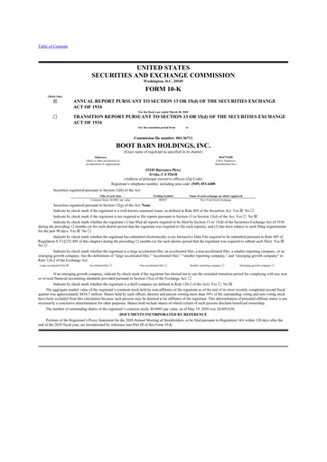 Thumbnail Boot Barn Holdings
 10-K Annual Report 2020