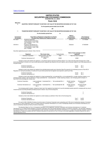 Vorschaubild Huntsman Corporation
 10-Q Quartalsbericht  