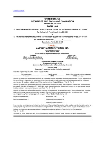 Thumbnail Ampio Pharmaceuticals 10-Q Quarterly Report FY2020 