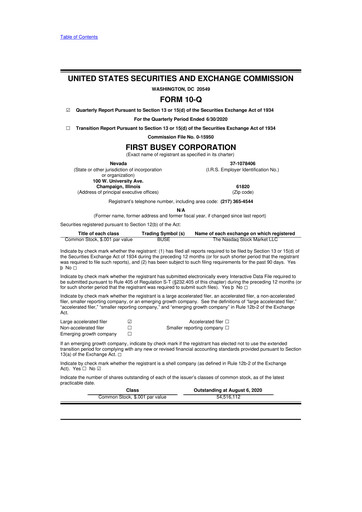 Thumbnail First Busey 10-Q Quarterly Report FY2020 