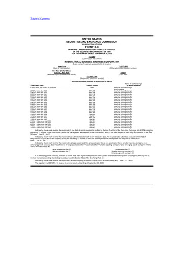 Vorschaubild IBM 10-Q Quartalsbericht 2020 