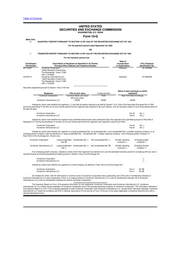 Vorschaubild Huntsman Corporation
 10-Q Quartalsbericht  
