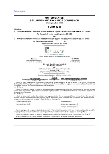 Thumbnail Reliance


 10-Q Quarterly Report FY2020 