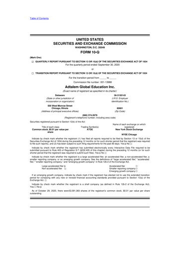 Thumbnail Adtalem Global Education
 10-Q Quarterly Report FY2021 