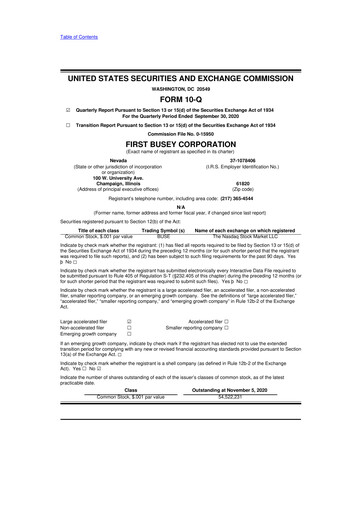 Thumbnail First Busey 10-Q Quarterly Report FY2020 