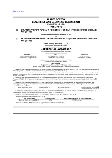 Vorschaubild Battalion Oil 10-Q Quartalsbericht 2020 