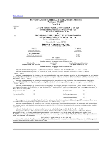 Thumbnail Azenta 10-K Annual Report 2020