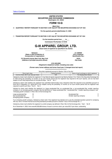 Thumbnail G-III Apparel Group 10-Q Quarterly Report FY2021 
