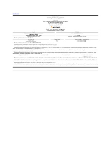 Miniature RB Global
 10-K Rapport annuel 2020