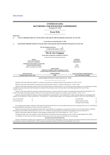 Thumbnail St. Joe Company
 10-K Annual Report 2020