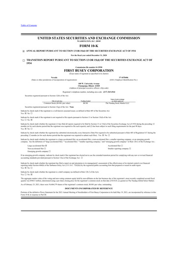 Thumbnail First Busey 10-K Annual Report 2020