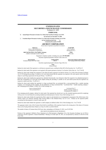 Thumbnail ArcBest 10-K Annual Report 2020