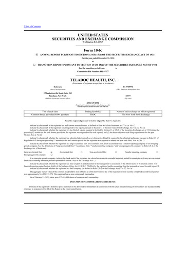 Thumbnail Teladoc Health
 10-K Annual Report 2020