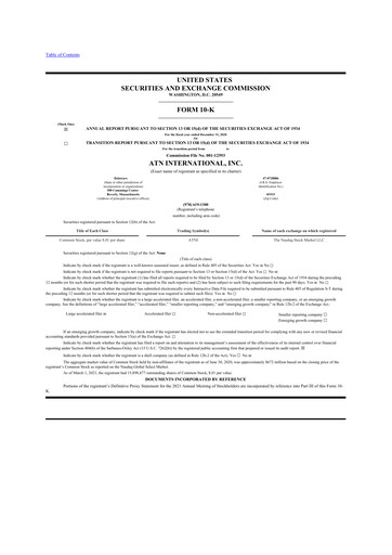 Thumbnail ATN International 10-K Annual Report 2020