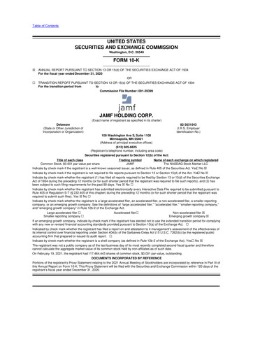 Thumbnail Jamf 10-K Annual Report 2020