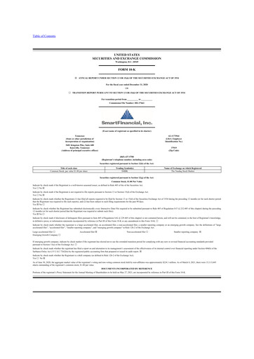 Vorschaubild SmartFinancial (SmartBank) 10-K Jahresbericht 2020