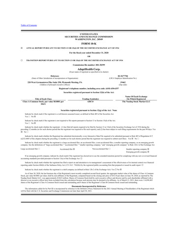 Thumbnail AdaptHealth 10-K Annual Report 2020