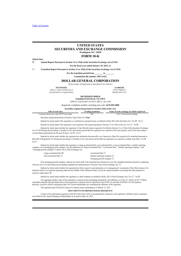 Thumbnail Dollar General 10-K Annual Report 2020