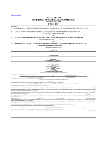 Thumbnail Argenx
 20-F Annual Report 2020