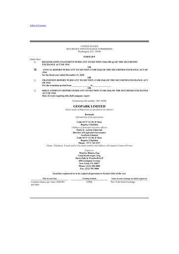 Thumbnail Geopark 20-F Annual Report 2020