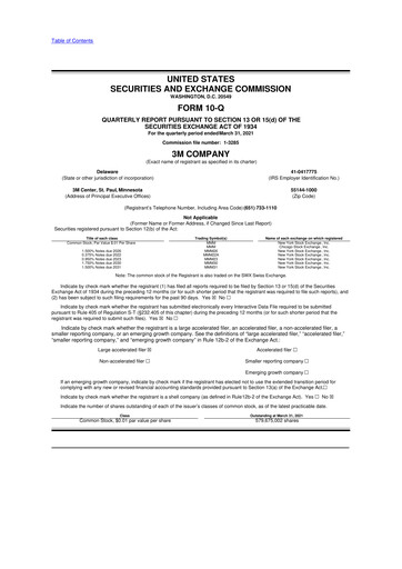 Thumbnail 3M 10-Q Quarterly Report FY2021 