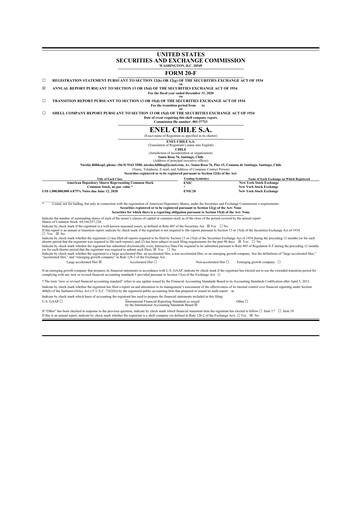 Thumbnail Enel Chile
 20-F Annual Report 2020