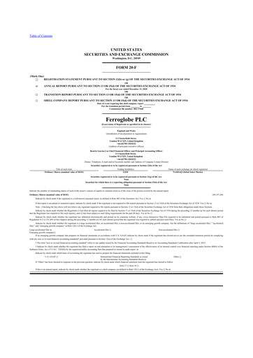 Thumbnail Ferroglobe
 20-F Annual Report 2020