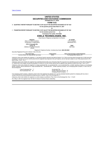 Thumbnail Exela Technologies
 10-Q Quarterly Report FY2021 