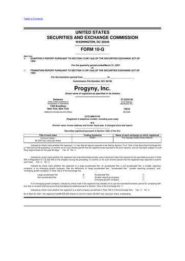 Thumbnail Progyny 10-Q Quarterly Report FY2021 