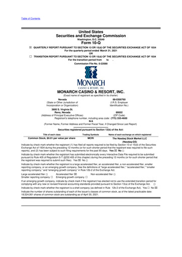 Thumbnail Monarch Casino & Resort 10-Q Quarterly Report FY2021 