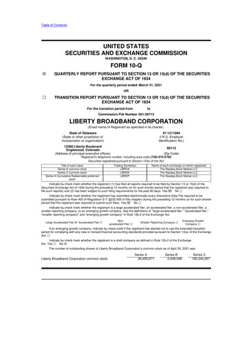 Thumbnail Liberty Broadband 10-Q Quarterly Report FY2021 