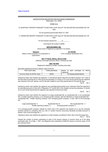 Thumbnail QCR Holdings
 10-Q Quarterly Report FY2021 