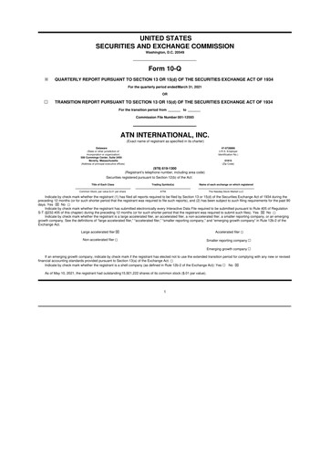 Thumbnail ATN International 10-Q Quarterly Report FY2021 