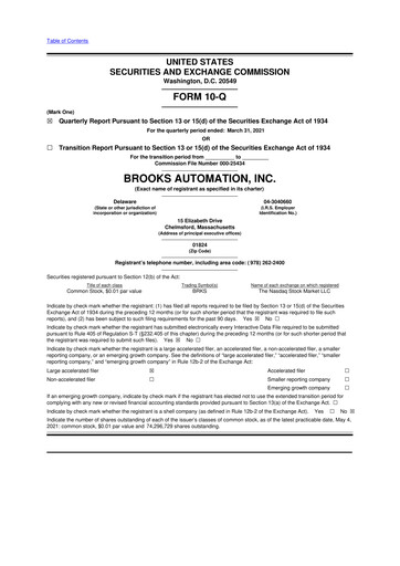 Thumbnail Azenta 10-Q Quarterly Report FY2021 