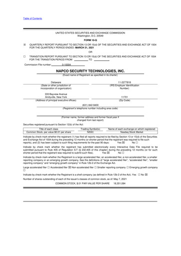 Thumbnail NAPCO Security Technologies 10-Q Quarterly Report FY2021 