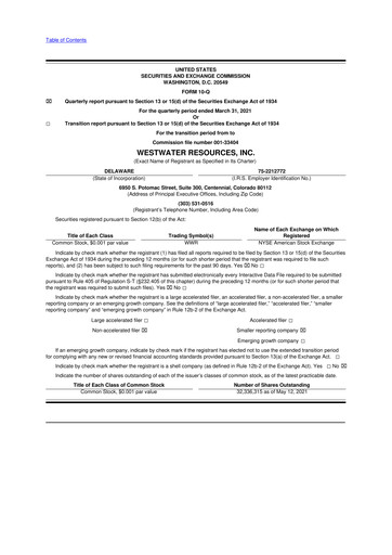 Vorschaubild Westwater Resources
 10-Q Quartalsbericht 2021 
