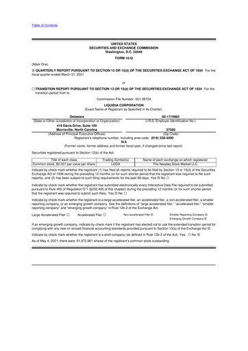 Miniature Liquidia Corporation 10-Q Rapport trimestriel  