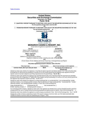 Thumbnail Monarch Casino & Resort 10-Q Quarterly Report FY2021 