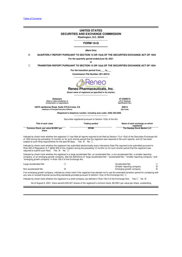 Thumbnail OnKure Therapeutics 10-Q Quarterly Report FY2021 
