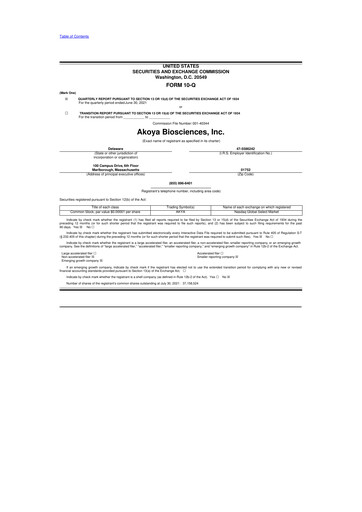 Thumbnail Akoya Biosciences 10-Q Quarterly Report FY2021 