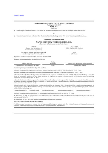 Thumbnail NAPCO Security Technologies 10-K Annual Report 2021