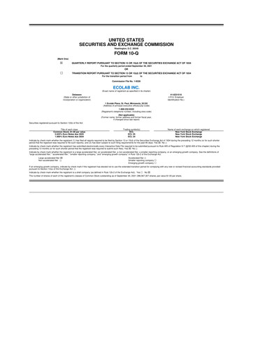 Miniature Ecolab 10-Q Rapport trimestriel 2021 