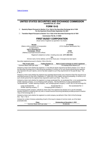 Thumbnail First Busey 10-Q Quarterly Report FY2021 