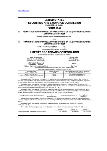 Thumbnail Liberty Broadband 10-Q Quarterly Report FY2021 